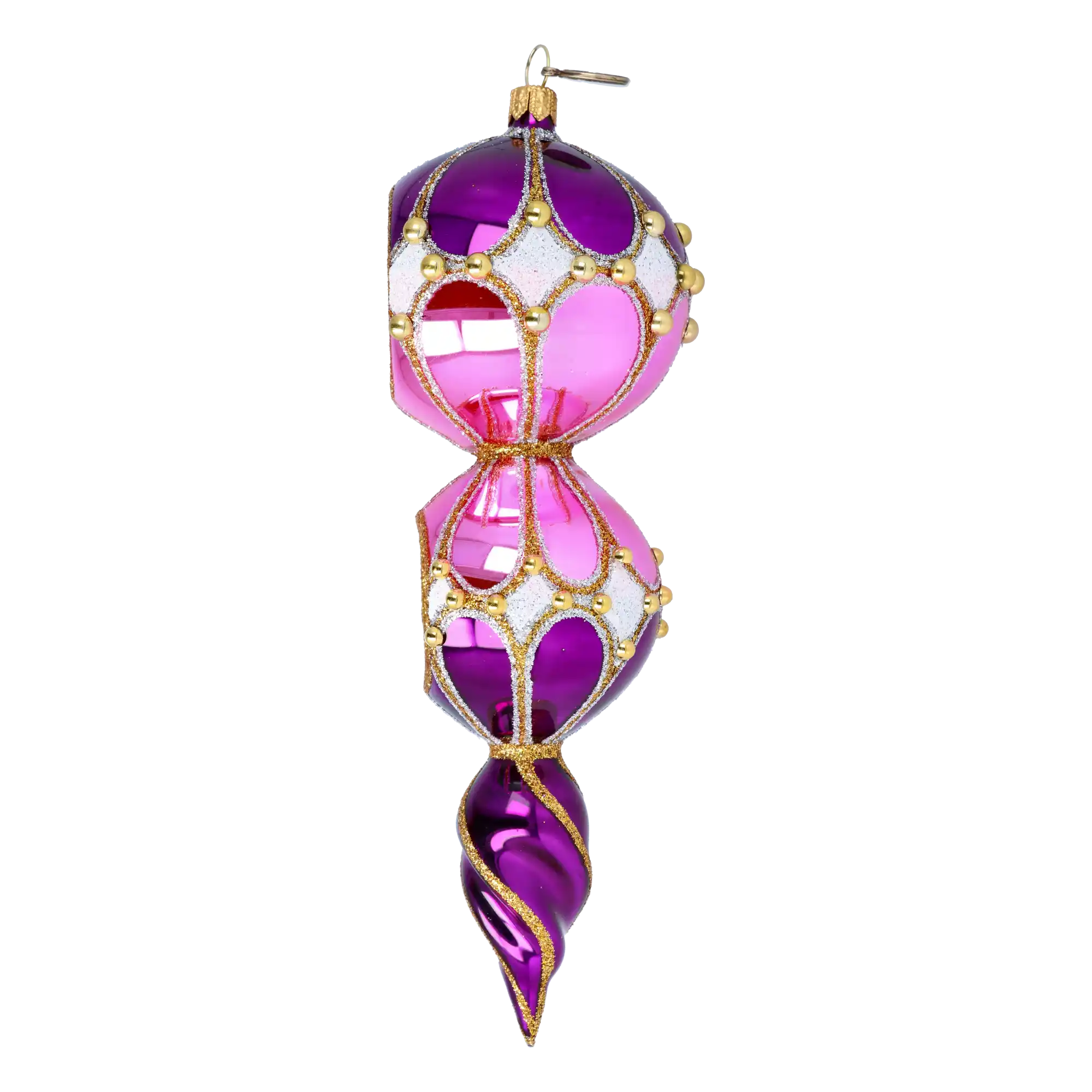 Royal Amethyst Handmade Glass Christmas ornament Retro Glass Reflector Ornament