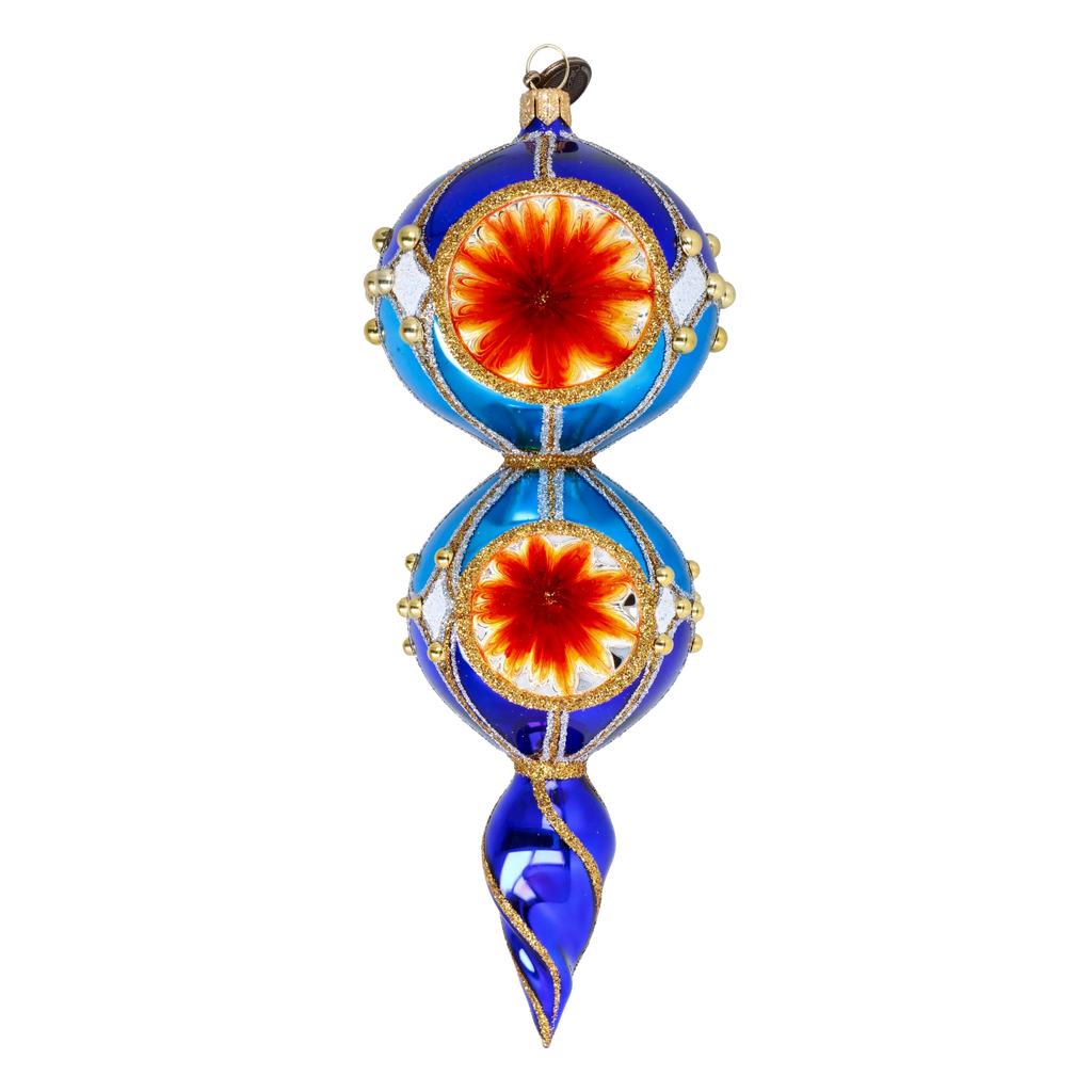 Lapis Solar Zenith | Hand-Painted Glass Ornament | Blubom 2022-330