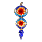 Lapis Solar Zenith | Hand-Painted Glass Ornament | Blubom 2022-330