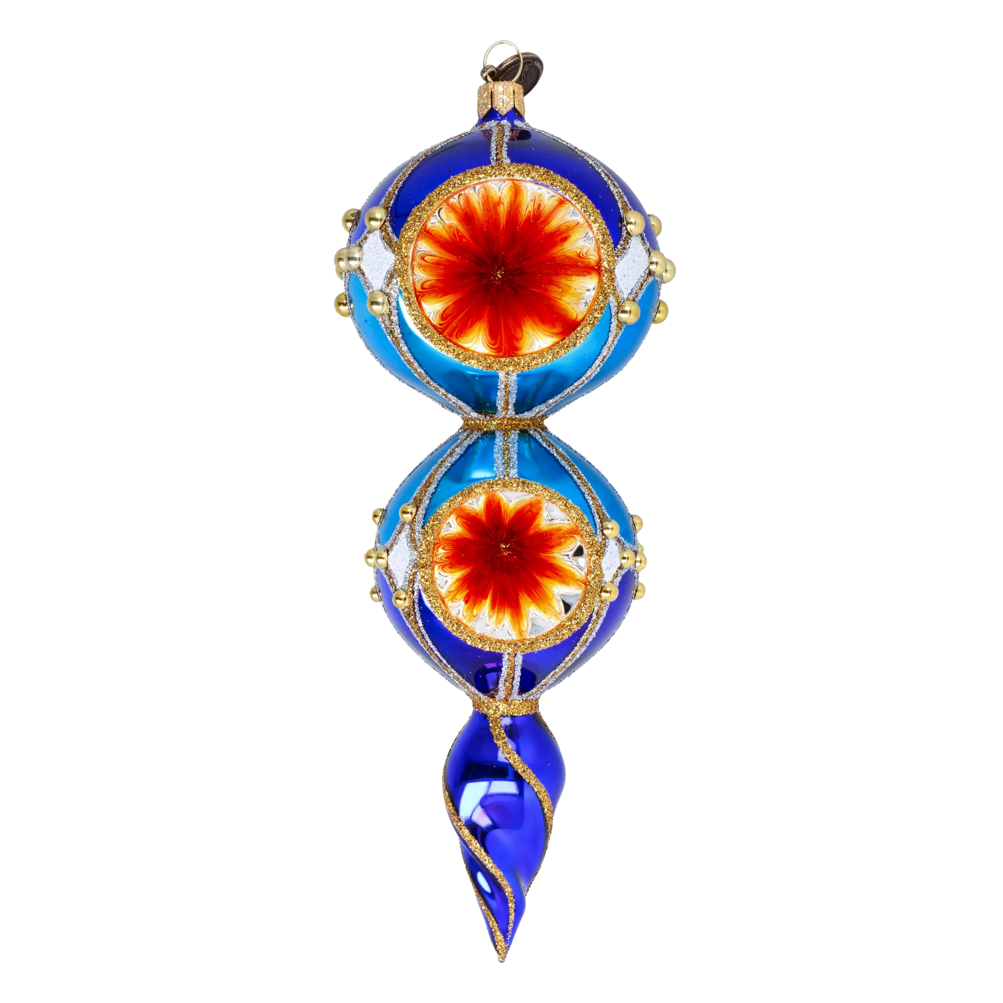 Lapis Solar Zenith | Hand-Painted Glass Ornament | Blubom 2022-330