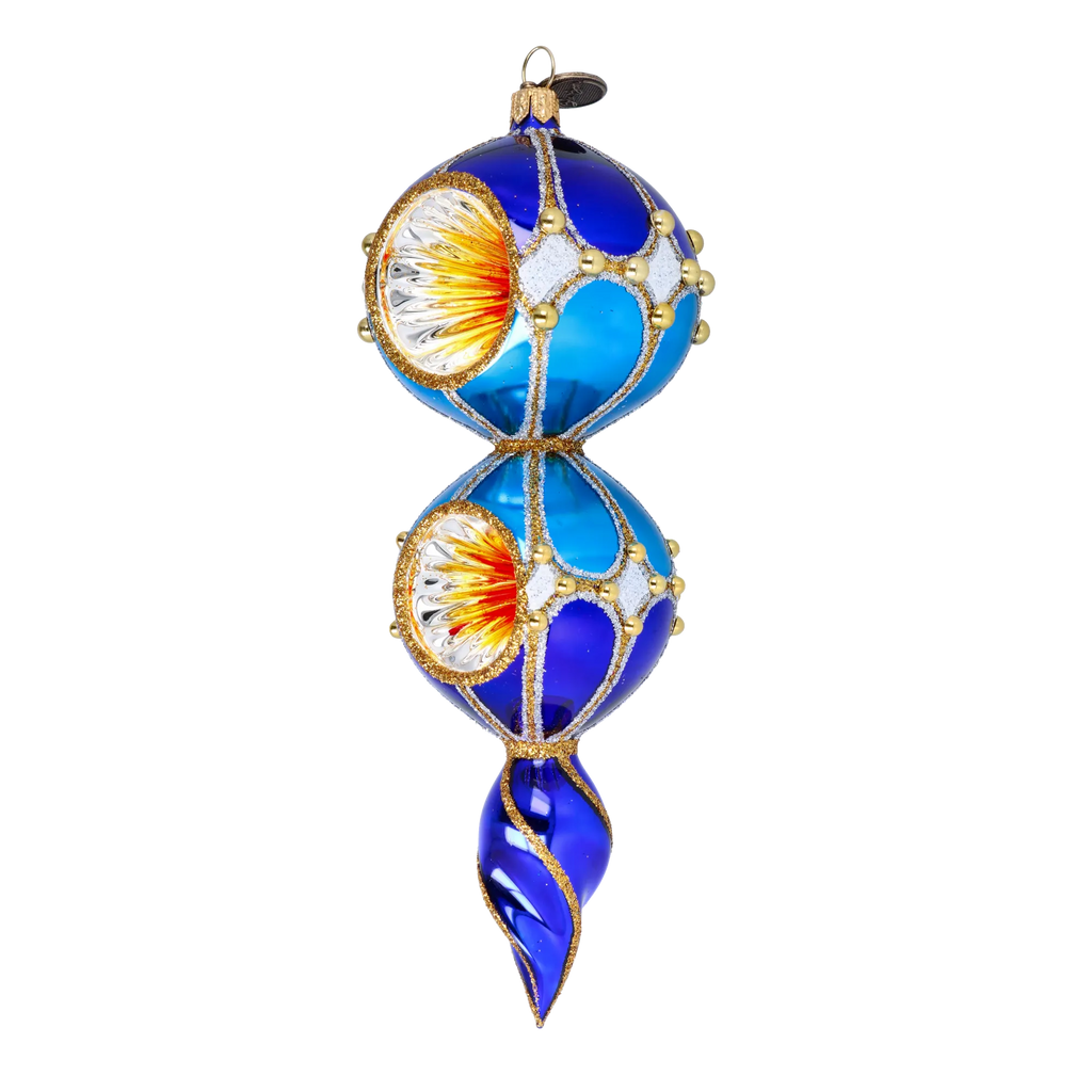 Lapis Solar Zenith | Hand-Painted Glass Ornament | Blubom 2022-330