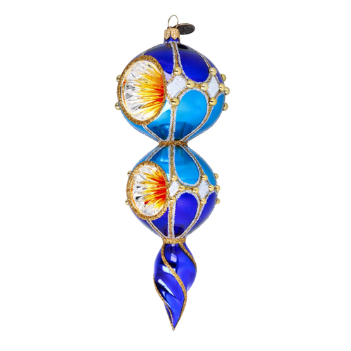 Lapis Solar Zenith | Hand-Painted Glass Ornament | Blubom 2022-330