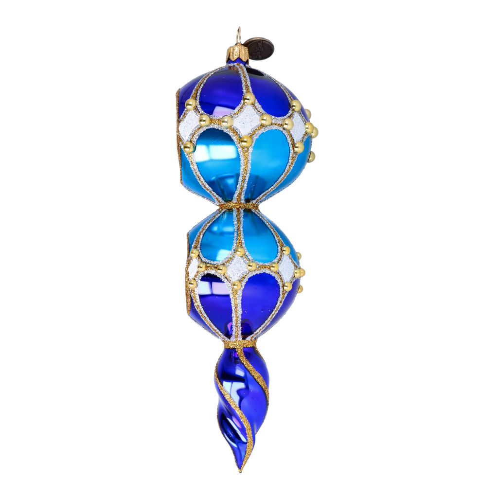 Lapis Solar Zenith | Hand-Painted Glass Ornament | Blubom 2022-330