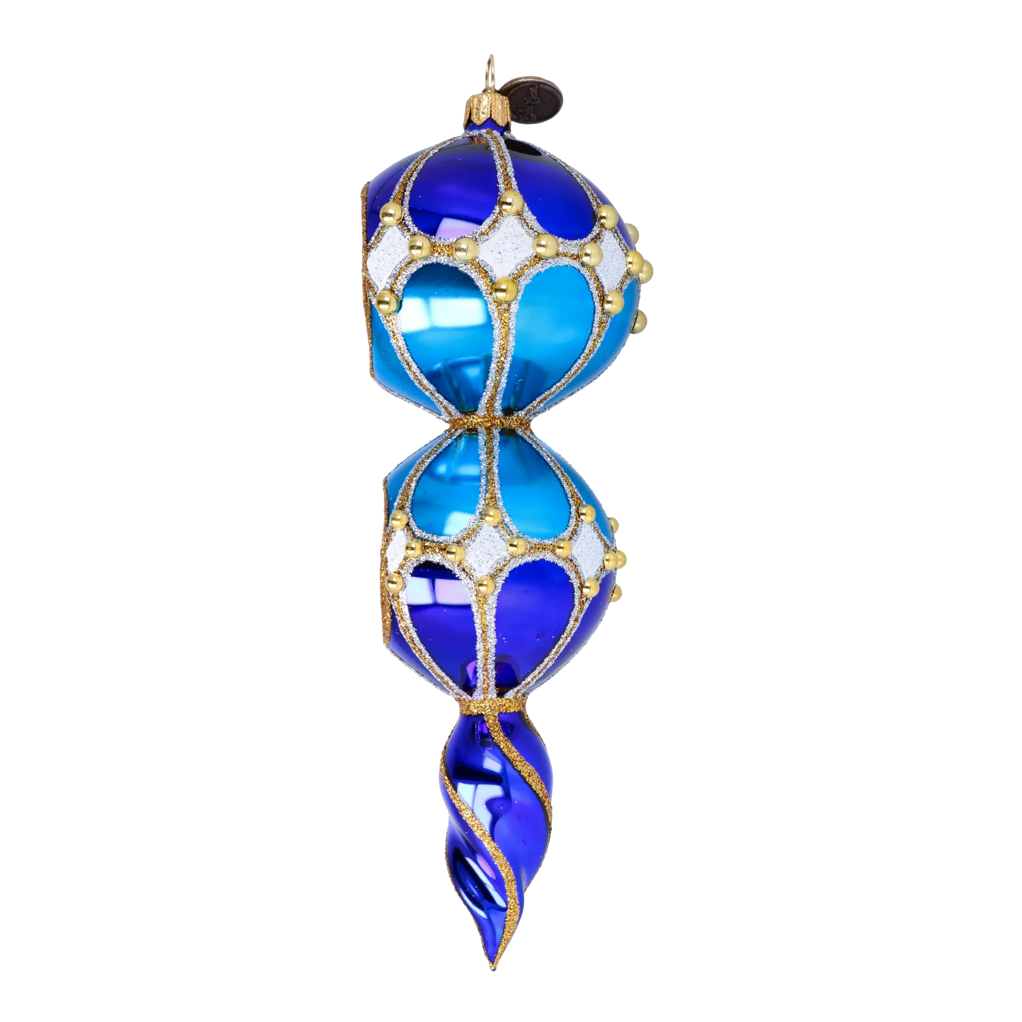 Lapis Solar Zenith | Hand-Painted Glass Ornament | Blubom 2022-330