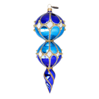 Lapis Solar Zenith | Hand-Painted Glass Ornament | Blubom 2022-330
