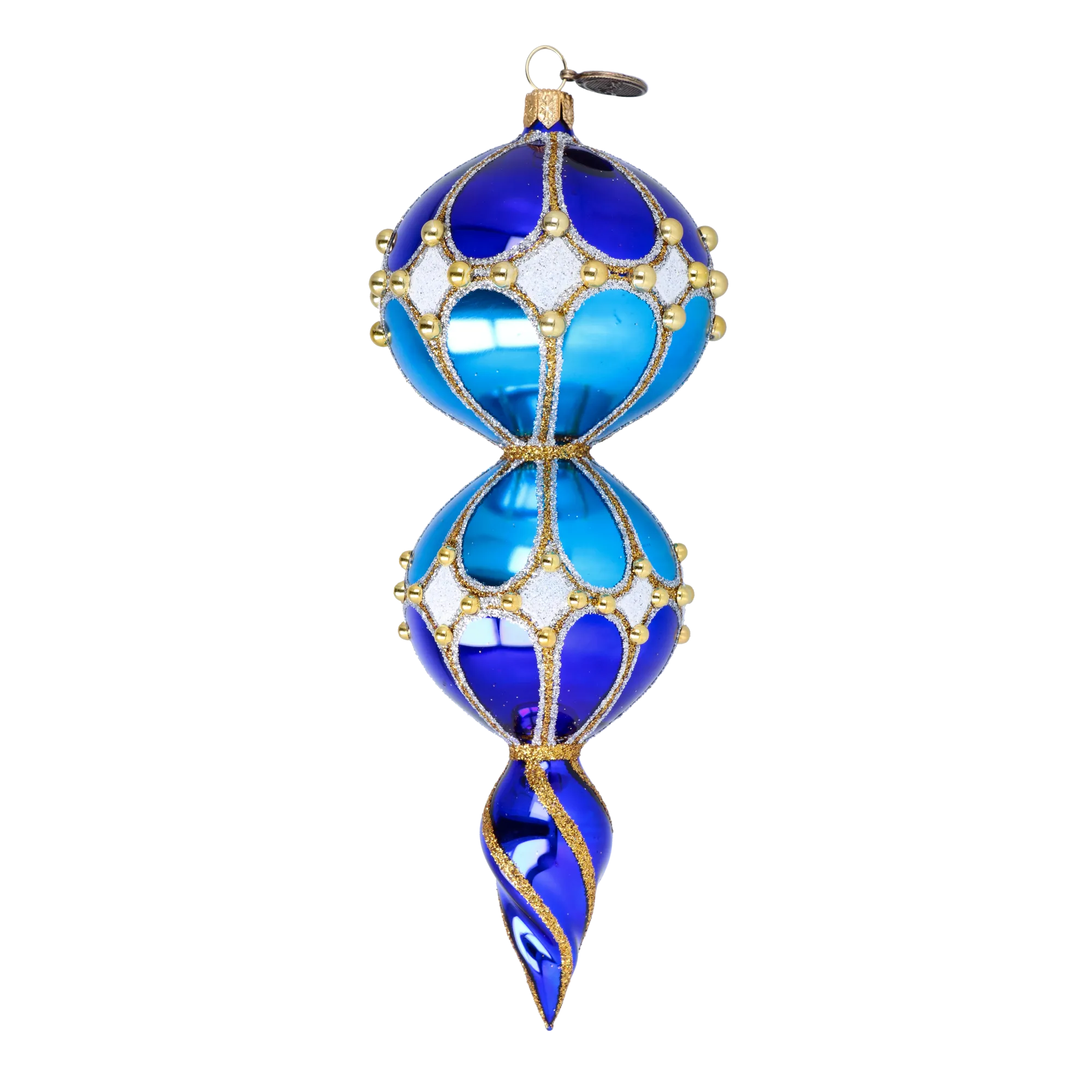 Lapis Solar Zenith | Hand-Painted Glass Ornament | Blubom 2022-330