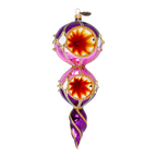 Amethyst Solar Echo | Hand-Painted Glass Ornament | Blubom 2022-331