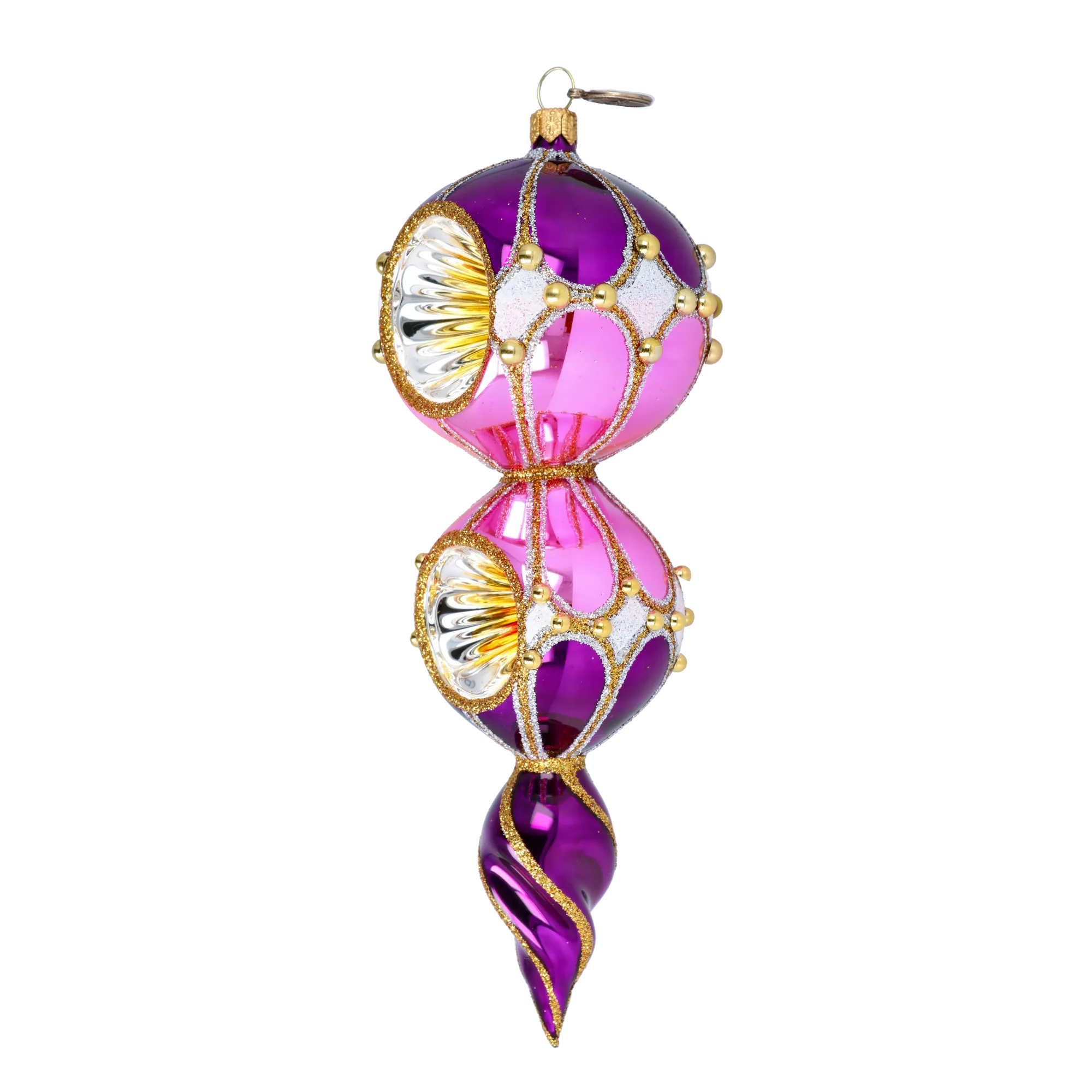 Royal Amethyst Handmade Glass Christmas ornament Retro Glass Reflector Ornament 2022-331