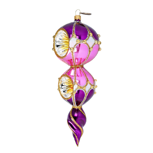 Amethyst Solar Echo | Hand-Painted Glass Ornament | Blubom 2022-331