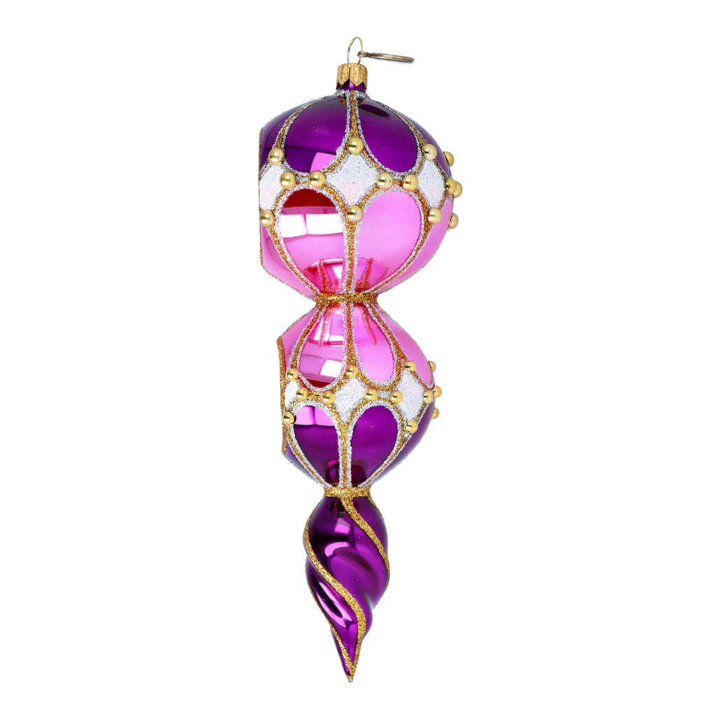 Amethyst Solar Echo | Hand-Painted Glass Ornament | Blubom 2022-331