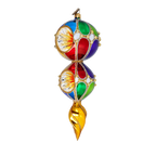 Gilded Noon Resonance | Hand-Painted Glass Ornament | Blubom 2022-333