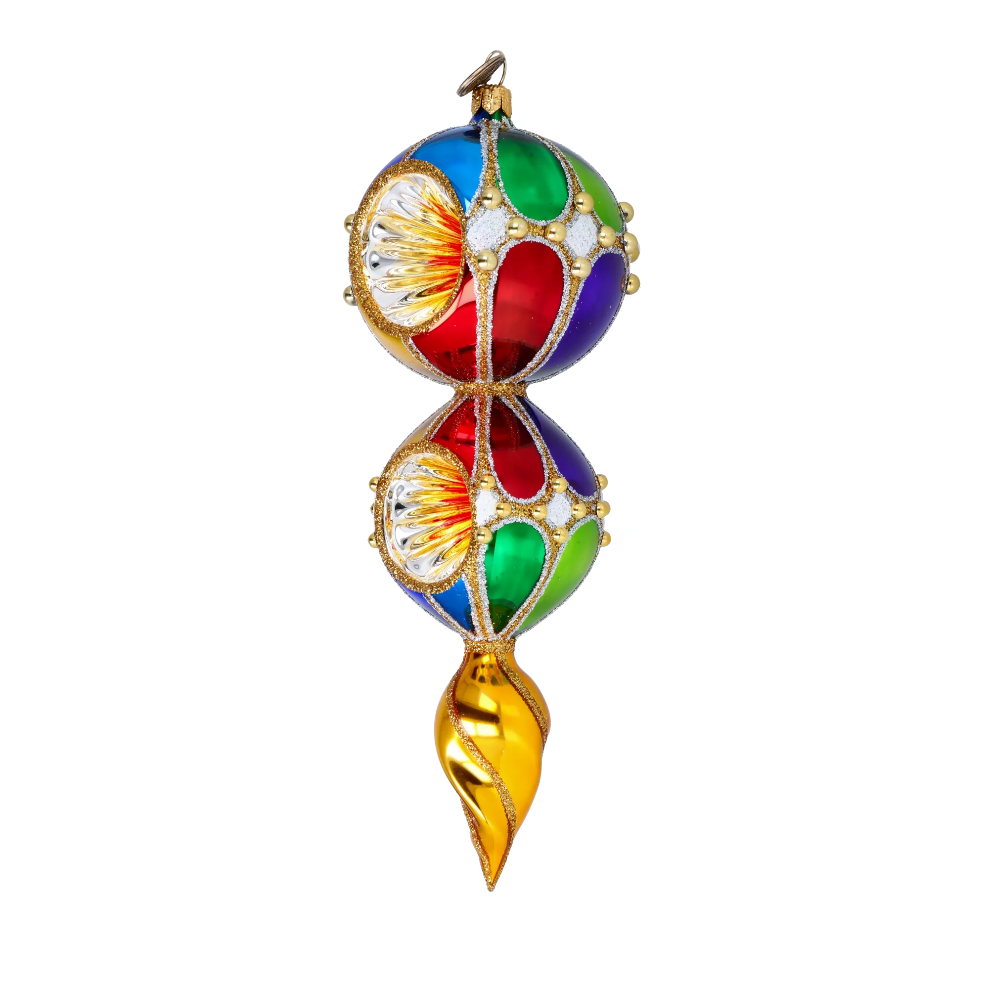 Gilded Noon Resonance | Hand-Painted Glass Ornament | Blubom 2022-333
