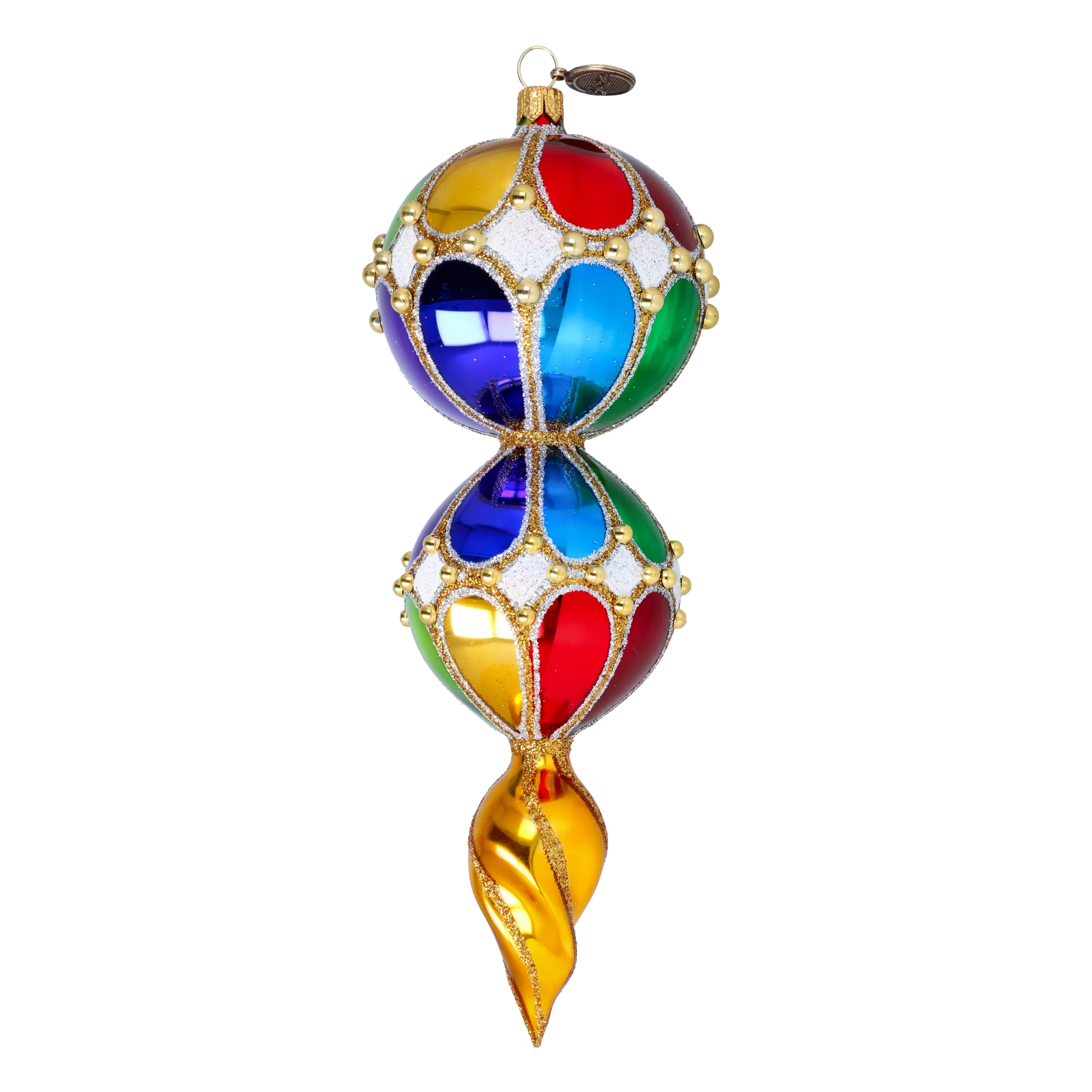 Gilded Noon Resonance | Hand-Painted Glass Ornament | Blubom 2022-333