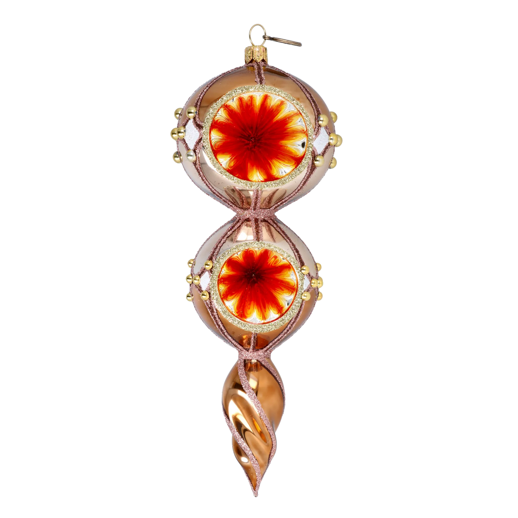 Bronze Solstice | Hand-Painted Glass Ornament | Blubom 2022-334
