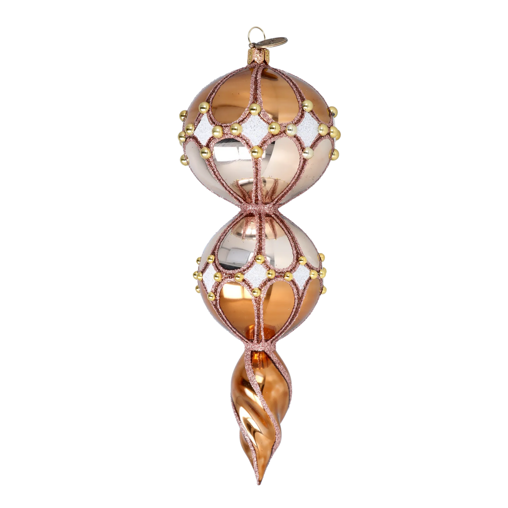 Bronze Solstice | Hand-Painted Glass Ornament | Blubom 2022-334