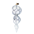 Silvered Stillness | Hand-Painted Glass Ornament | Blubom 2022-335