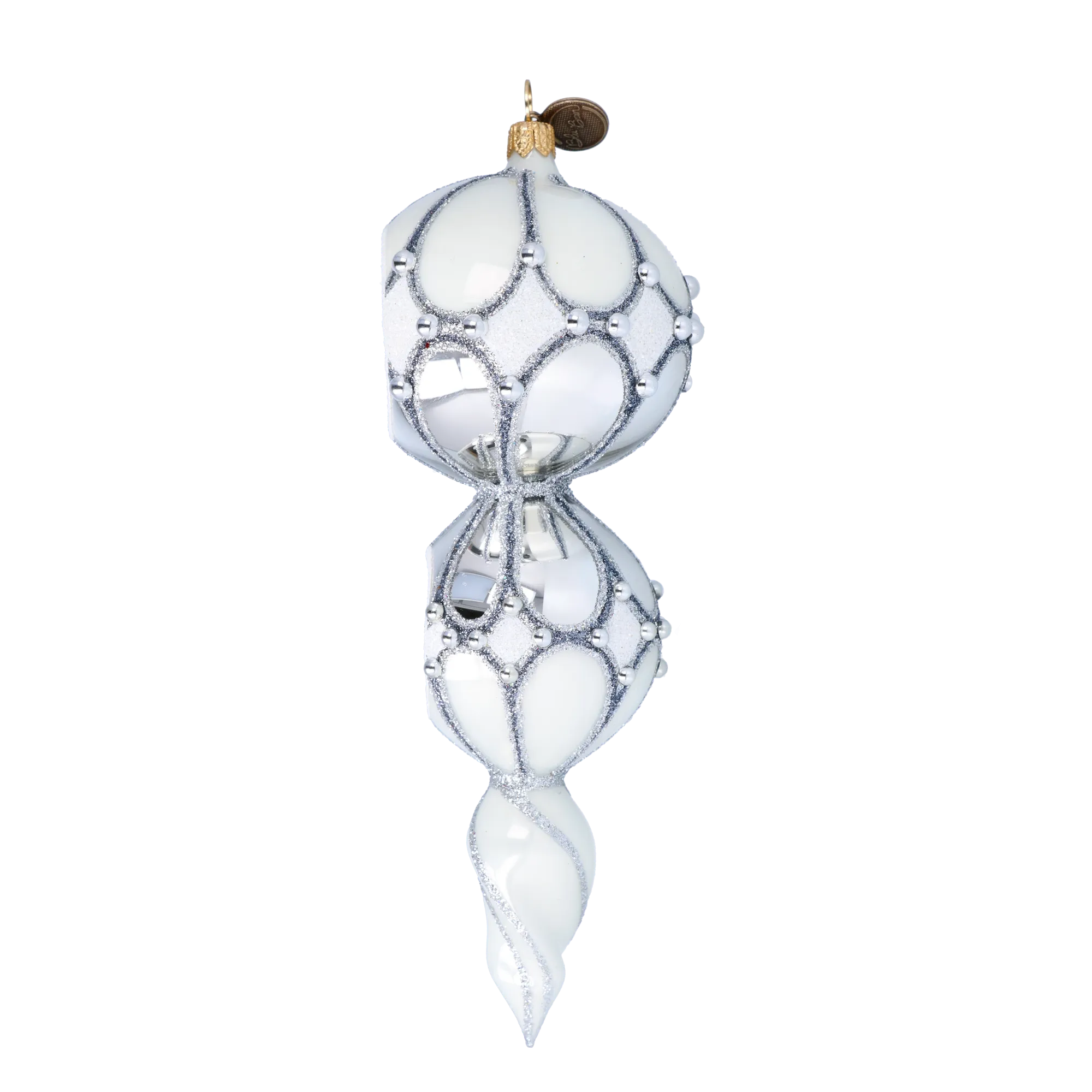 Frosted Elegance Handmade Glass Christmas ornament Retro Glass Reflector Ornament 2022-335