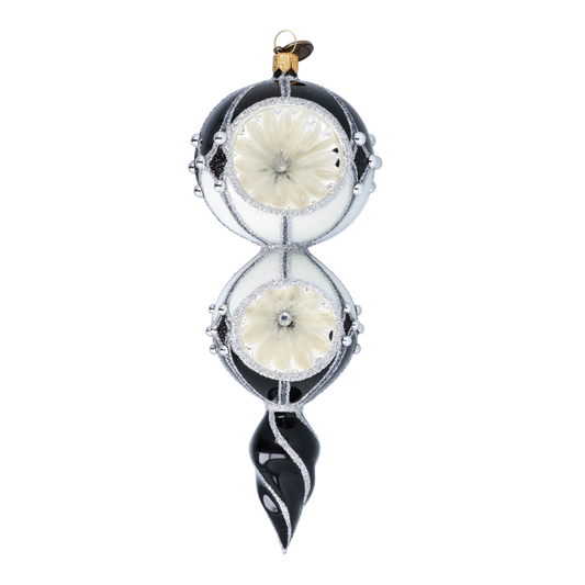 Obsidian Starburst Reflector Premium christmas glass ornament 2022-336