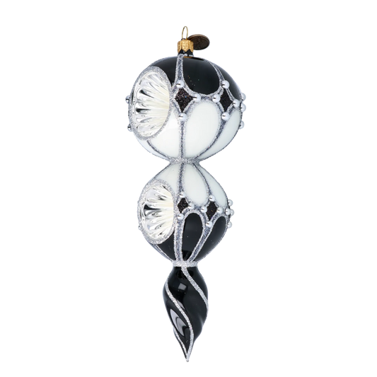Obsidian Starburst Reflector Premium christmas glass ornament 2022-336
