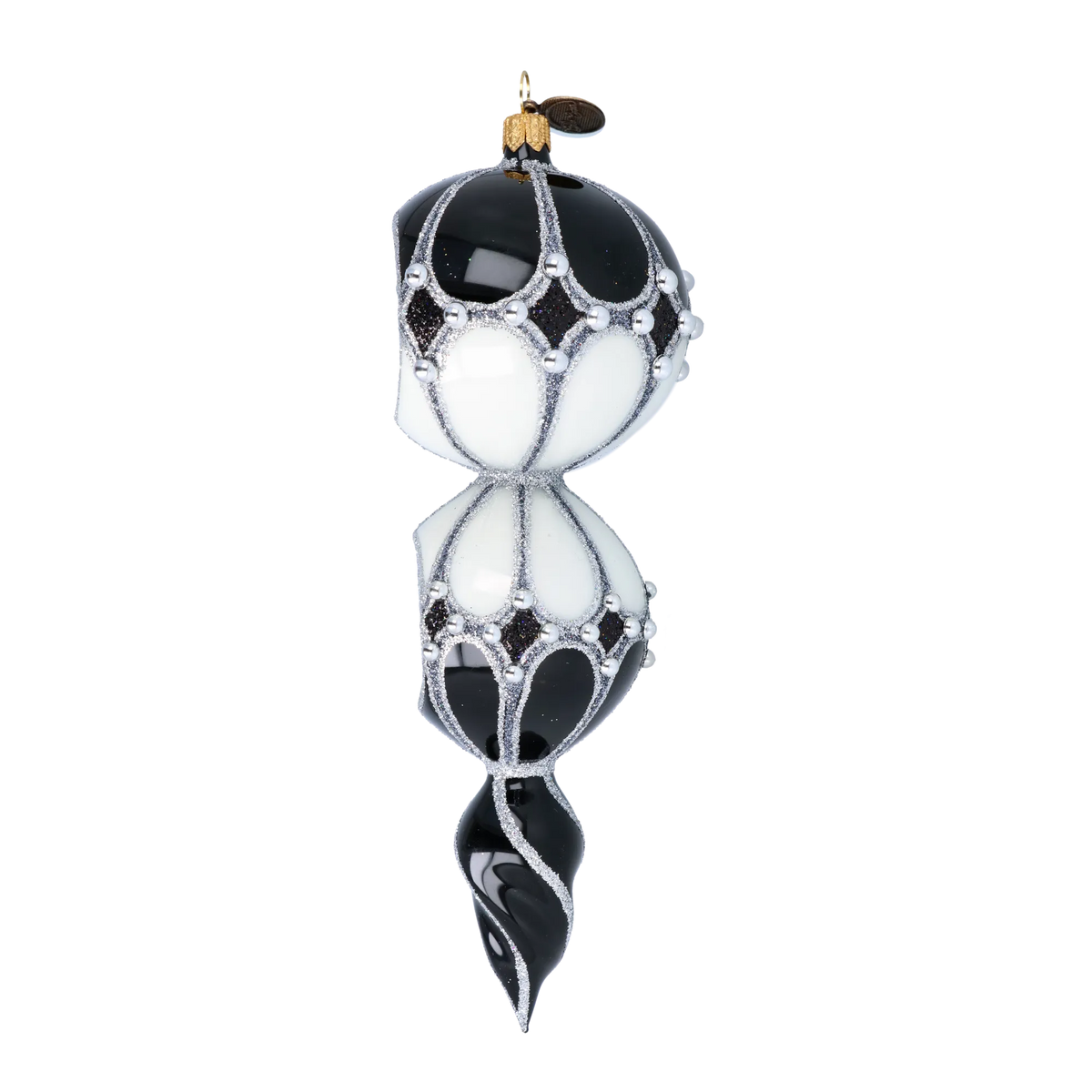 Obsidian Nocturne | Hand-Painted Glass Ornament | Blubom 2022-336
