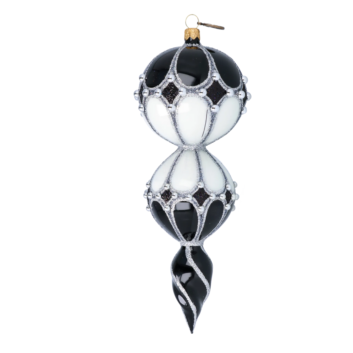Obsidian Nocturne | Hand-Painted Glass Ornament | Blubom 2022-336