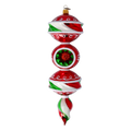 Crimson Nocturne Echo | Hand-Painted Glass Ornament | Blubom 2022-337