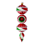 Crimson Nocturne Echo | Hand-Painted Glass Ornament | Blubom 2022-337