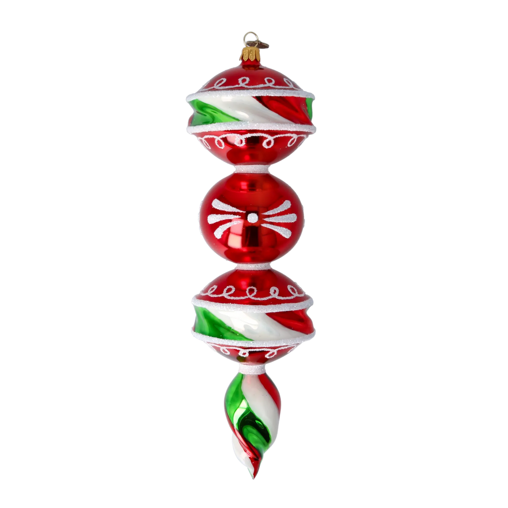Crimson Nocturne Echo | Hand-Painted Glass Ornament | Blubom 2022-337