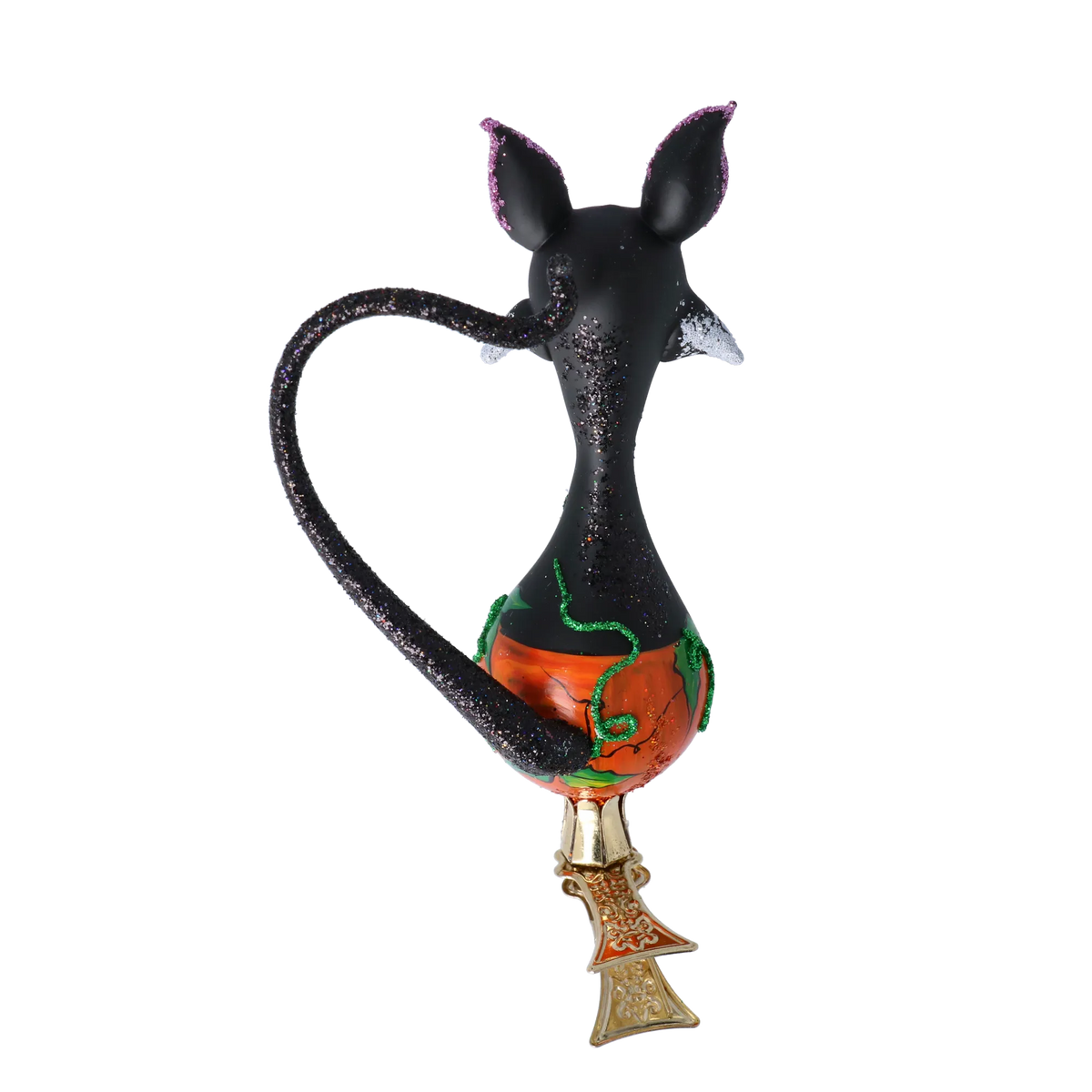 Wily Midnight Familiar | Hand-Painted Glass Ornament | Blubom 2022-360