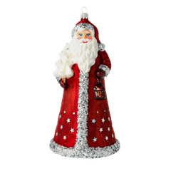 Old-World Santa in Starlit Crimson