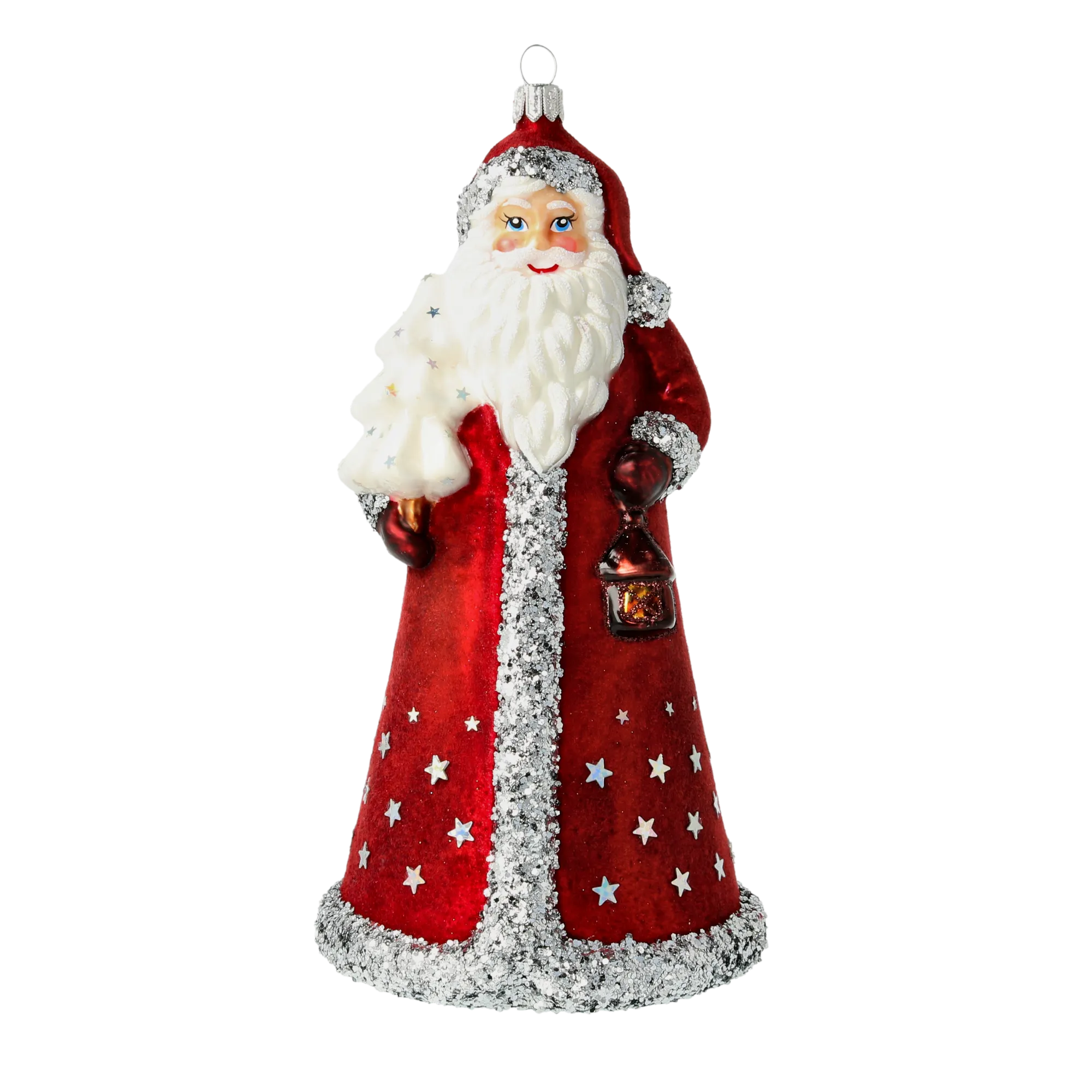 Christmas Santa - Guardian of the Stars. Handmade Glass Christmas ornament. 2022-363
