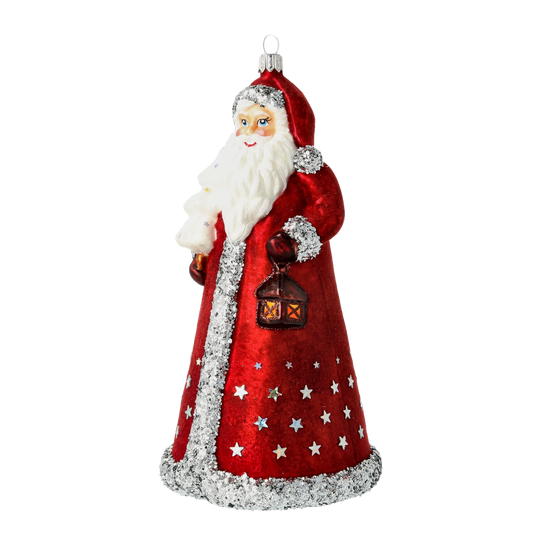 Christmas Santa - Guardian of the Stars. Handmade Glass Christmas ornament. 2022-363