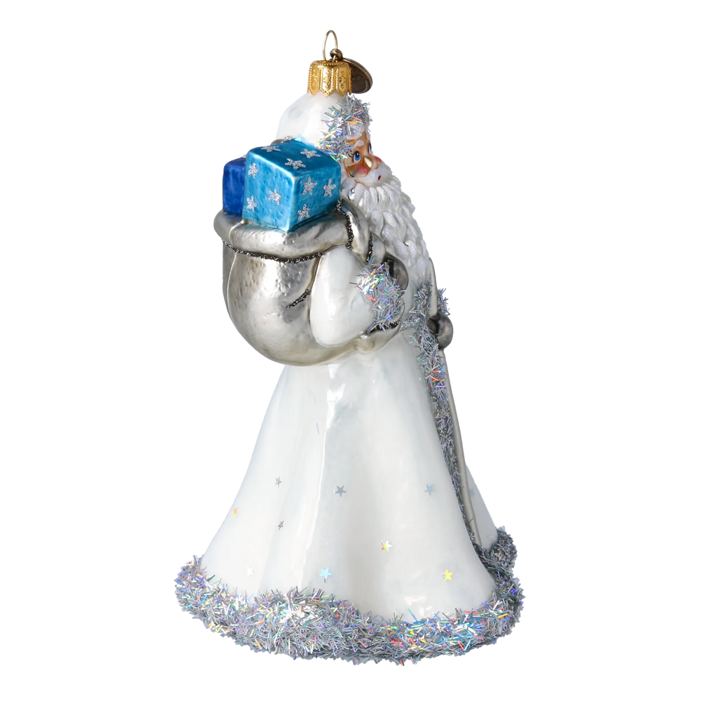 Serene Glacial Envoy | Hand-Painted Glass Ornament | Blubom 2022-364