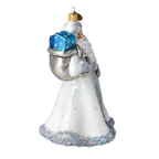 Serene Glacial Envoy | Hand-Painted Glass Ornament | Blubom 2022-364
