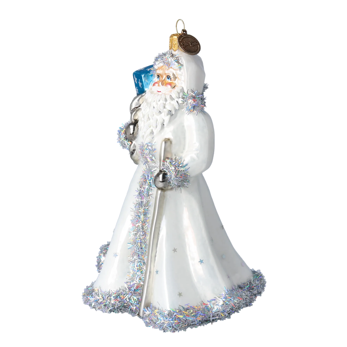 Serene Glacial Envoy | Hand-Painted Glass Ornament | Blubom 2022-364