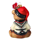Gallant Crimson Plume | Hand-Painted Glass Ornament | Blubom 2022-371