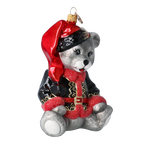 Gallant Midnight Cub | Hand-Painted Glass Ornament | Blubom 2022-373