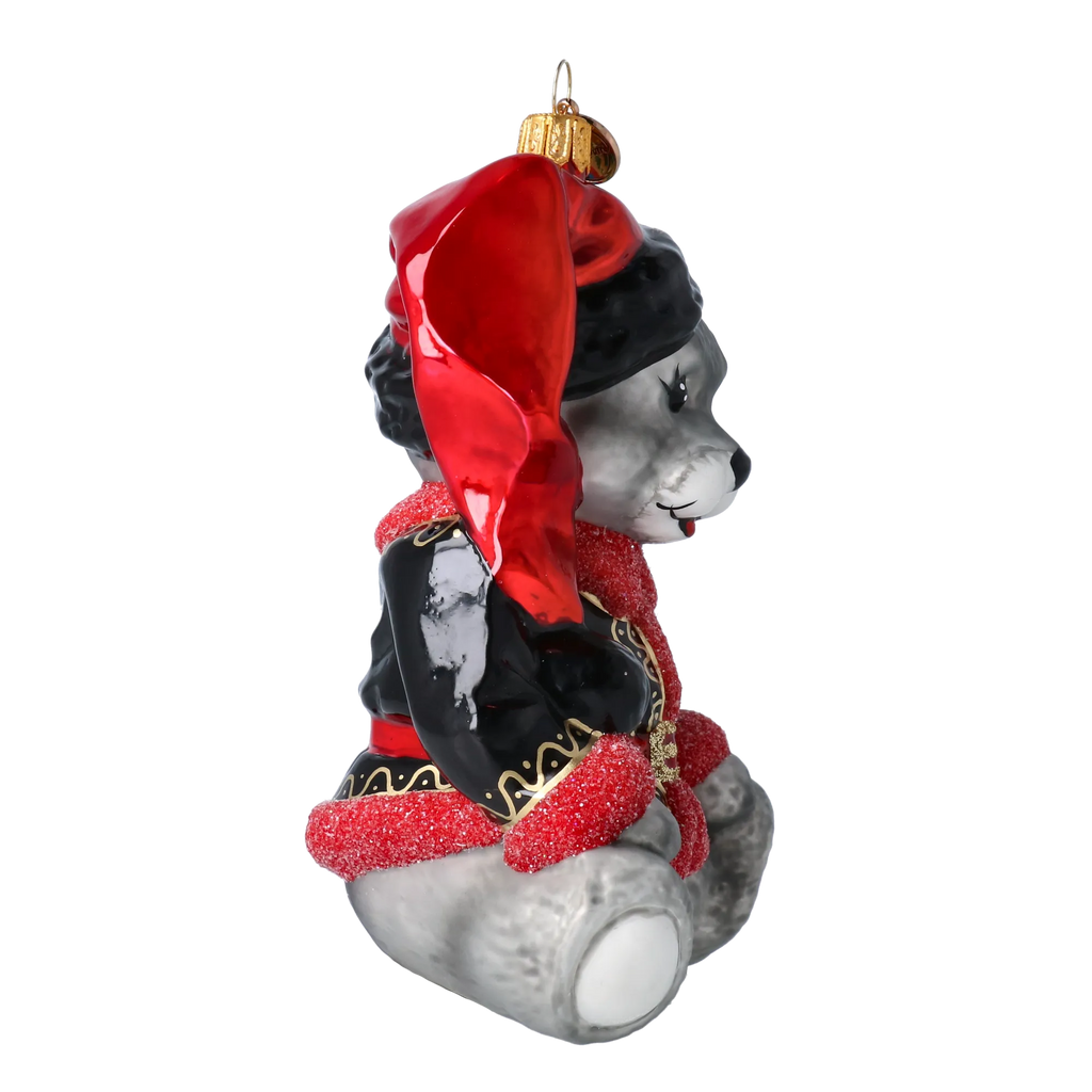 Gallant Midnight Cub | Hand-Painted Glass Ornament | Blubom 2022-373
