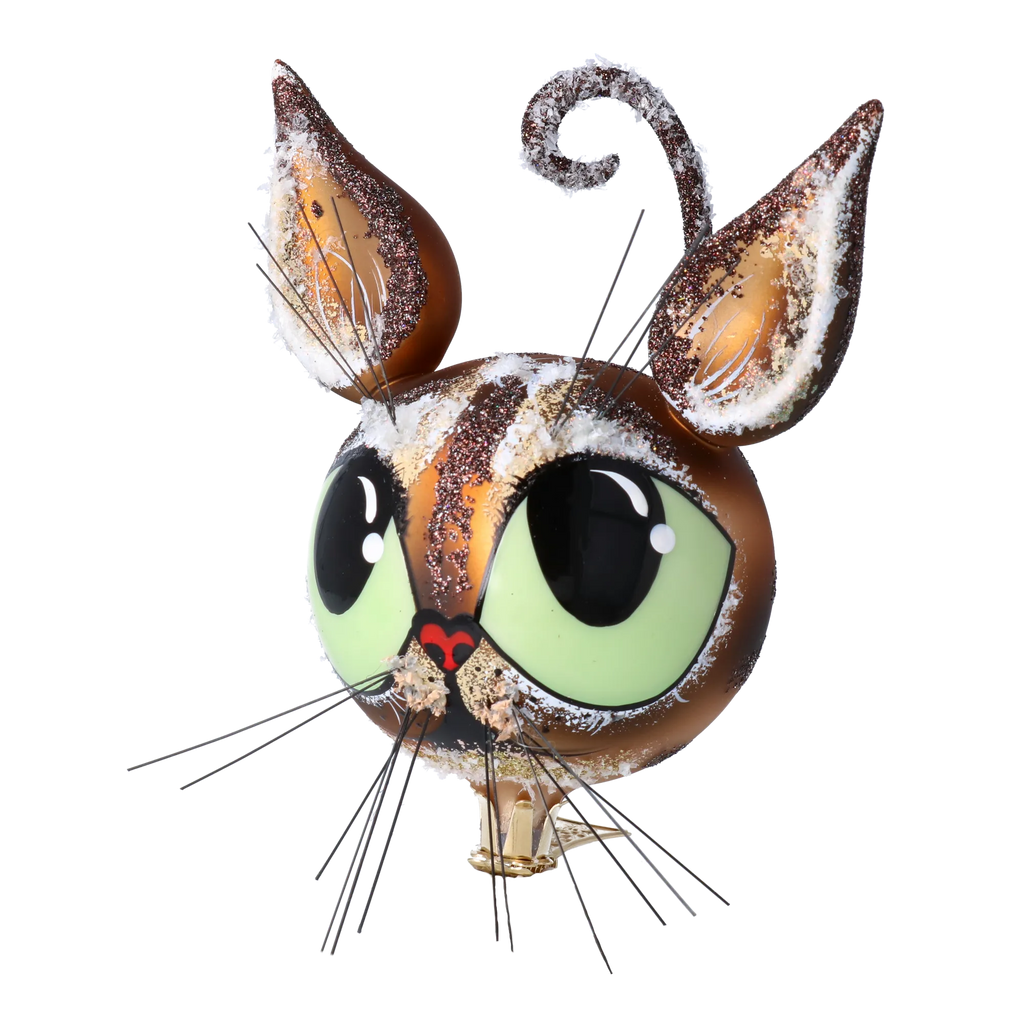 Vigilant Bronze Prowler | Hand-Painted Glass Ornament | Blubom 2022-385
