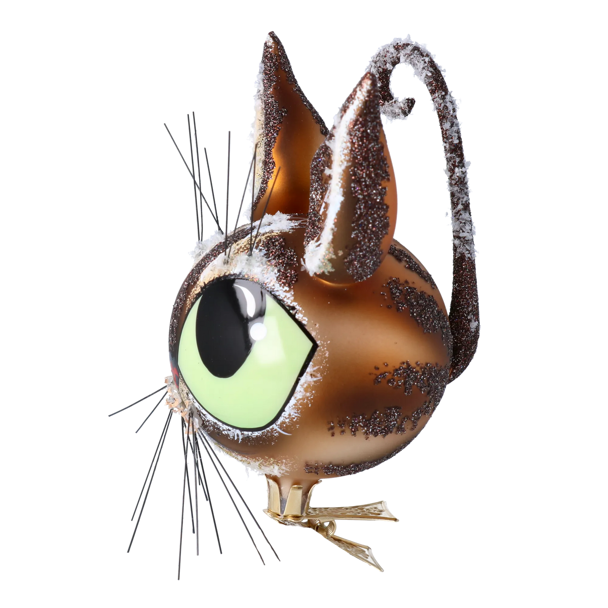 Vigilant Bronze Prowler | Hand-Painted Glass Ornament | Blubom 2022-385