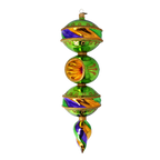 Emerald Revelry | Hand-Painted Glass Ornament | Blubom 2022-386