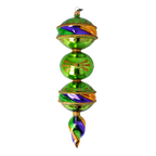 Emerald Revelry | Hand-Painted Glass Ornament | Blubom 2022-386
