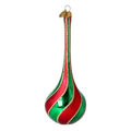 Crimson Pine Cadence | Hand-Painted Glass Ornament | Blubom 2022-387