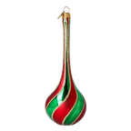 Crimson Pine Cadence | Hand-Painted Glass Ornament | Blubom 2022-387