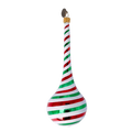 Crimson Frost Cadence | Hand-Painted Glass Ornament | Blubom 2022-388