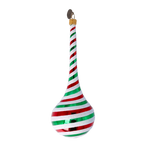Crimson Frost Cadence | Hand-Painted Glass Ornament | Blubom 2022-388
