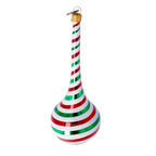 Crimson Frost Cadence | Hand-Painted Glass Ornament | Blubom 2022-388