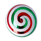 Crimson Frost Cadence | Hand-Painted Glass Ornament | Blubom 2022-388