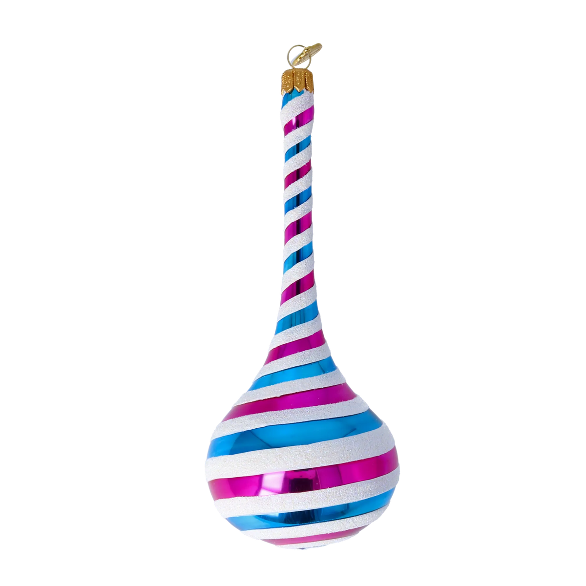 Cerulean Cadence | Hand-Painted Glass Ornament | Blubom 2022-389