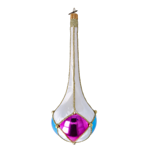 Porcelain Twilight Echo | Hand-Painted Glass Ornament | Blubom 2022-390